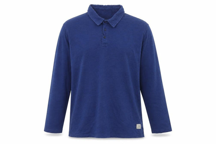 Paul Harbour Men's Blue XL Long Sleeve Cotton Blend Polo Shirt