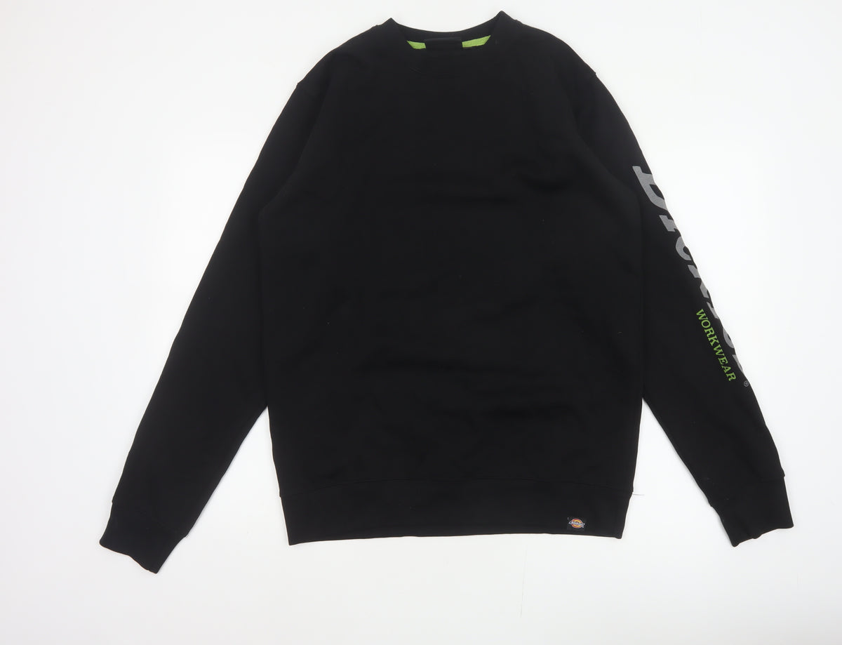 Dickies Men’s Black M Pullover Crew Neck Logo Graphic Sweatshirt