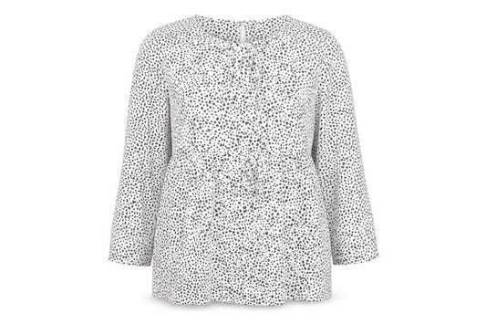 Laura Ashley Women Multicoloured UK 14 Heart Print Tie Neck Blouse