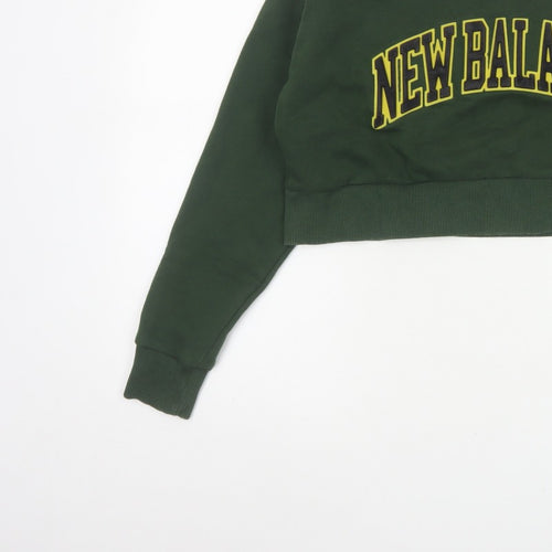 New Balance Women’s Green Logo Crop Pullover Sweatshirt Size M