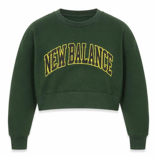 New Balance Women’s Green Logo Crop Pullover Sweatshirt Size M