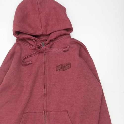 Saltrock Men’s Red M Full Zip Hooded Logo Fleece Hoodie