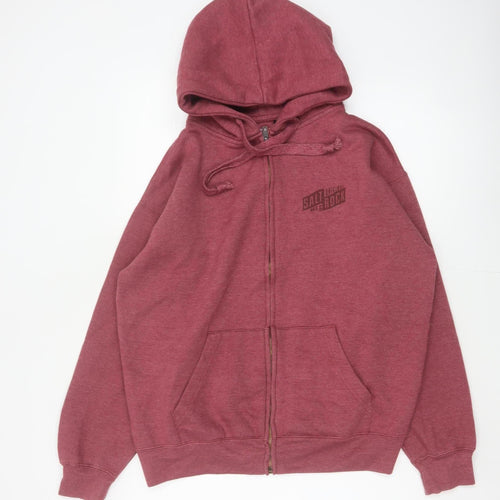 Saltrock Men’s Red M Full Zip Hooded Logo Fleece Hoodie