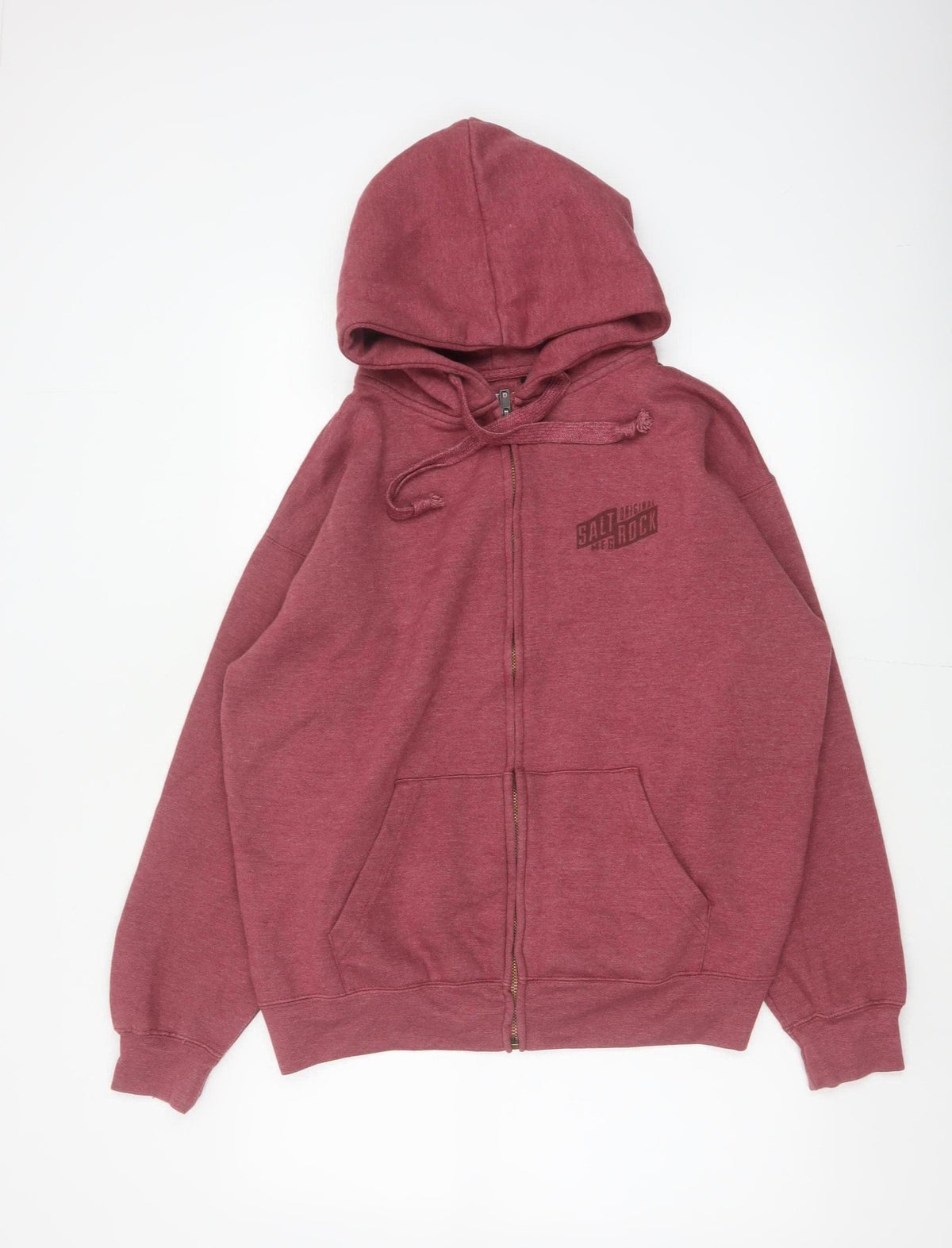 Saltrock Men’s Red M Full Zip Hooded Logo Fleece Hoodie