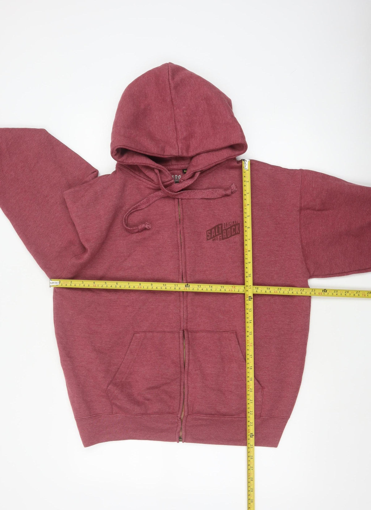 Saltrock Men’s Red M Full Zip Hooded Logo Fleece Hoodie