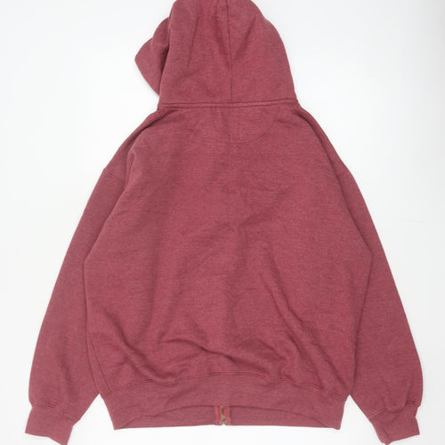 Saltrock Men’s Red M Full Zip Hooded Logo Fleece Hoodie