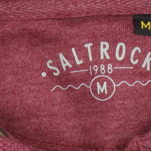Saltrock Men’s Red M Full Zip Hooded Logo Fleece Hoodie