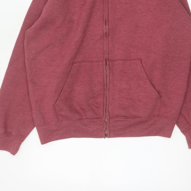 Saltrock Men’s Red M Full Zip Hooded Logo Fleece Hoodie