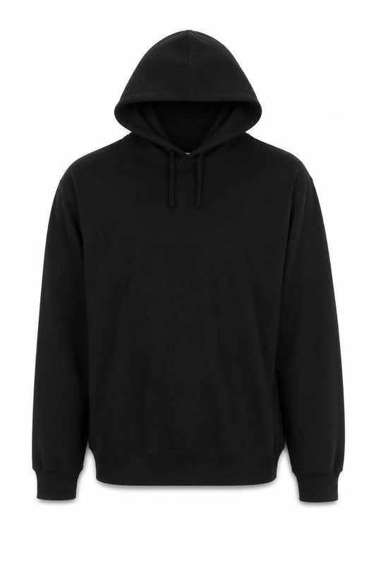 Marks and Spencer Men Black L Pullover Hooded Fleece Hoodie Drawstring