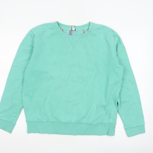 Joules Women Green UK 10 Pullover Crew Neck Cotton Sweatshirt