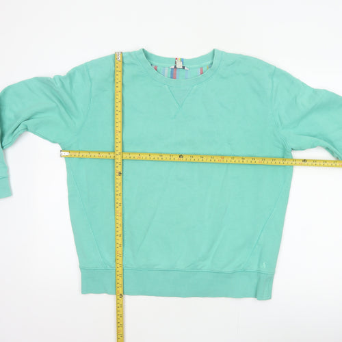 Joules Women Green UK 10 Pullover Crew Neck Cotton Sweatshirt