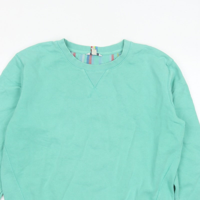 Joules Women Green UK 10 Pullover Crew Neck Cotton Sweatshirt