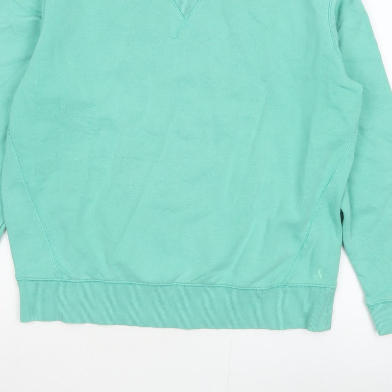 Joules Women Green UK 10 Pullover Crew Neck Cotton Sweatshirt