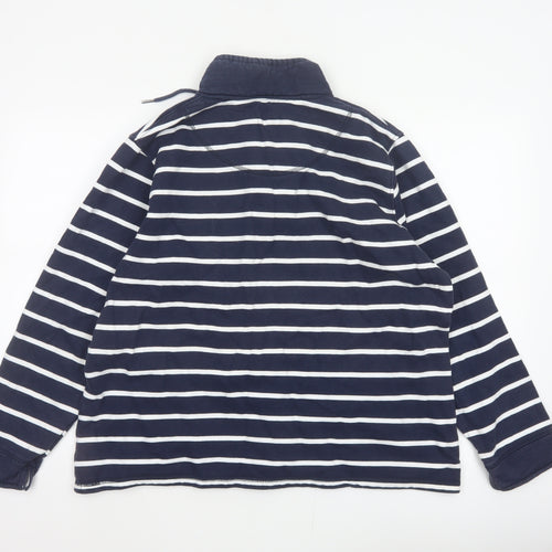 Crew Clothing Company Women’s Blue Stripe 1/4 Zip Sweatshirt Size 16