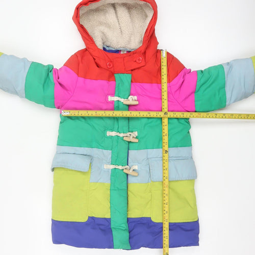 Boden Girls Multicoloured 6-7 Years Duffle Coat Hooded Fleece Lined