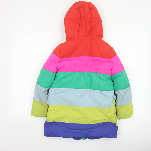 Boden Girls Multicoloured 6-7 Years Duffle Coat Hooded Fleece Lined