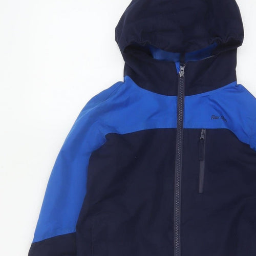 Peter Storm Boys Blue 7-8 Years Ski Jacket Hooded Full Zip