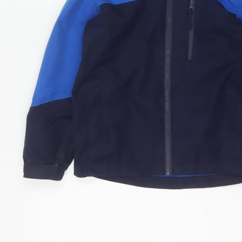 Peter Storm Boys Blue 7-8 Years Ski Jacket Hooded Full Zip