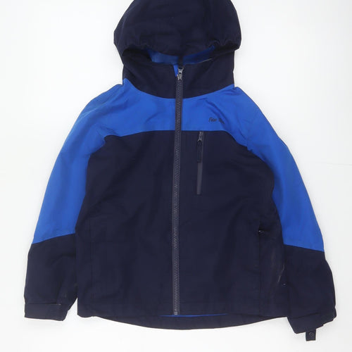 Peter Storm Boys Blue 7-8 Years Ski Jacket Hooded Full Zip