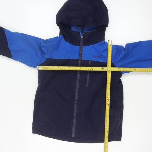 Peter Storm Boys Blue 7-8 Years Ski Jacket Hooded Full Zip