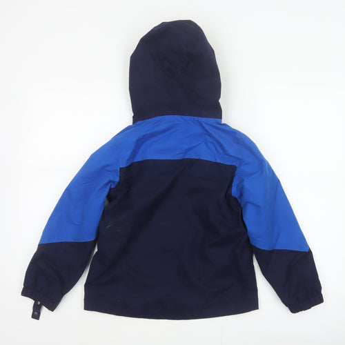 Peter Storm Boys Blue 7-8 Years Ski Jacket Hooded Full Zip