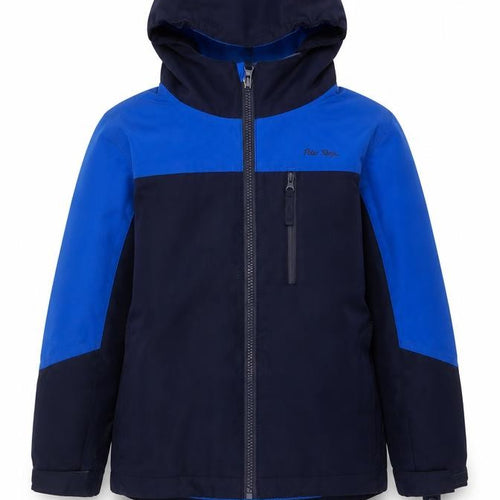 Peter Storm Boys Blue 7-8 Years Ski Jacket Hooded Full Zip
