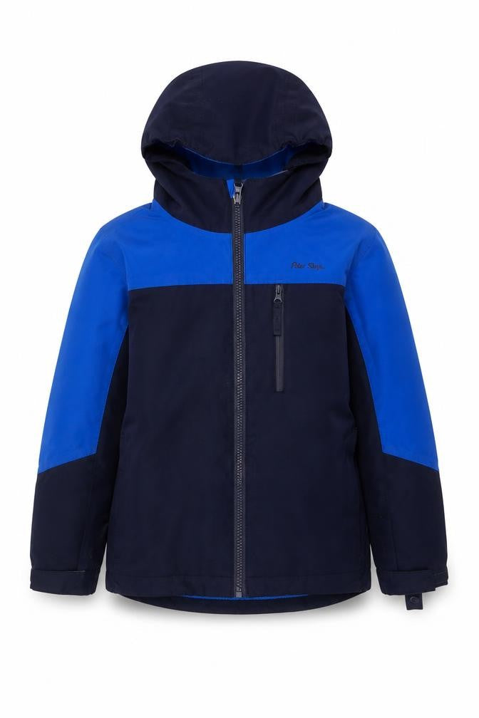 Peter Storm Boys Blue 7-8 Years Ski Jacket Hooded Full Zip