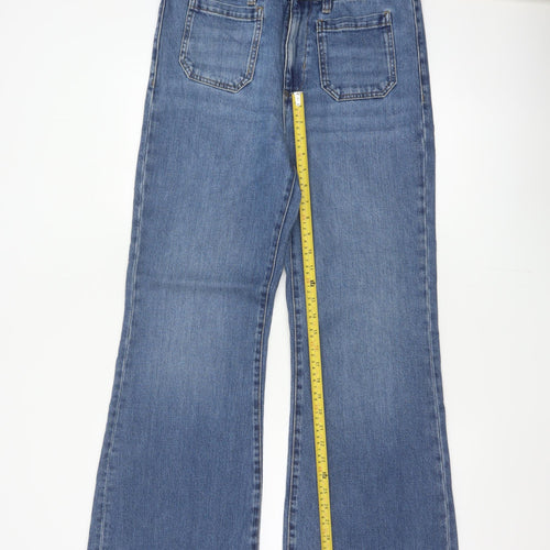 Marks and Spencer Women Blue UK 12 Regular Flared Stretch Jeans