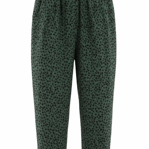 Marks and Spencer Women Green Animal Print Jogger Trousers UK 14 Long