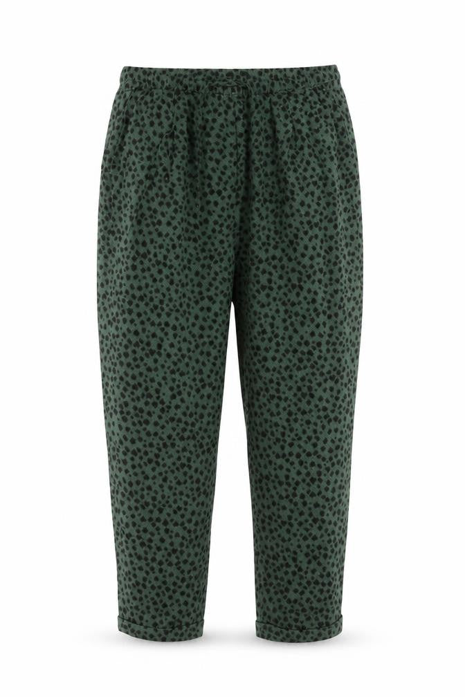 Marks and Spencer Women Green Animal Print Jogger Trousers UK 14 Long