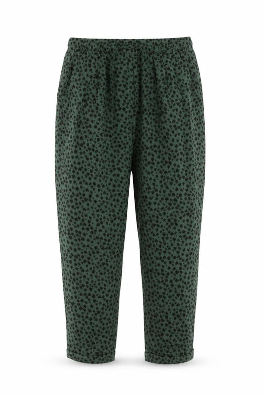 Marks and Spencer Women Green Animal Print Jogger Trousers UK 14 Long