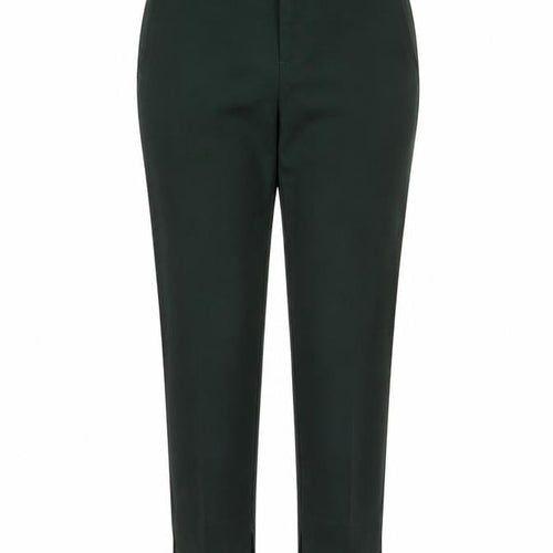 Zara Women Green UK 12 High Rise Tapered Cropped Dress Trousers