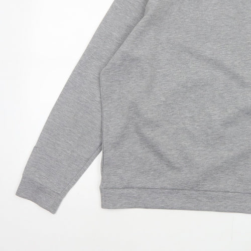 Reiss Men’s Grey M Quarter Zip High Neck Jersey Sweatshirt