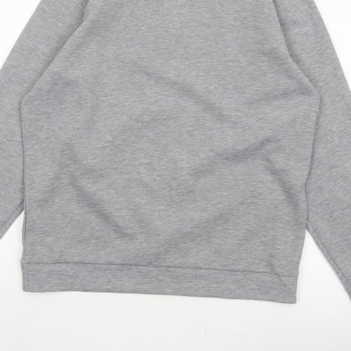 Reiss Men’s Grey M Quarter Zip High Neck Jersey Sweatshirt