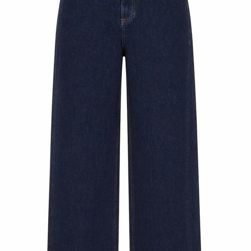 Marks and Spencer Women's Blue UK 10 Long High Rise Wide-Leg Stretch Jeans