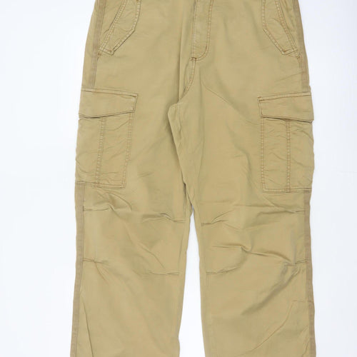 M&S Women’s Beige Size 16 Regular Cargo Trousers Adjustable Hem
