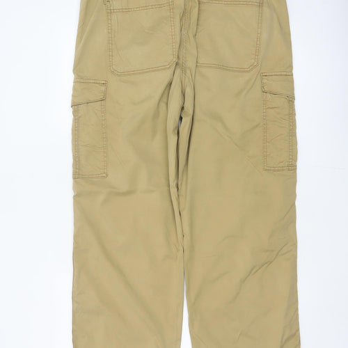M&S Women’s Beige Size 16 Regular Cargo Trousers Adjustable Hem