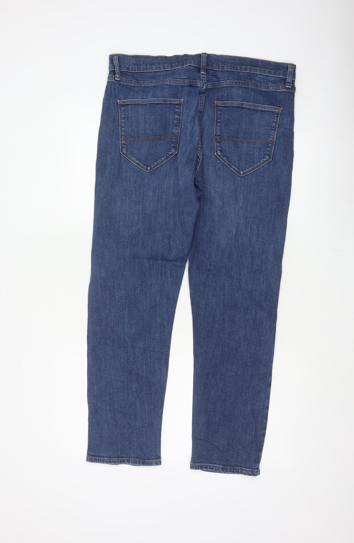 Marks & Spencer Men’s Blue Slim Fit Straight Jeans W34 L29 Short