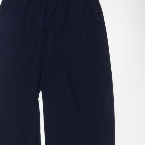 Marks and Spencer Women’s Navy Wide-Leg Trousers Size 16 Long