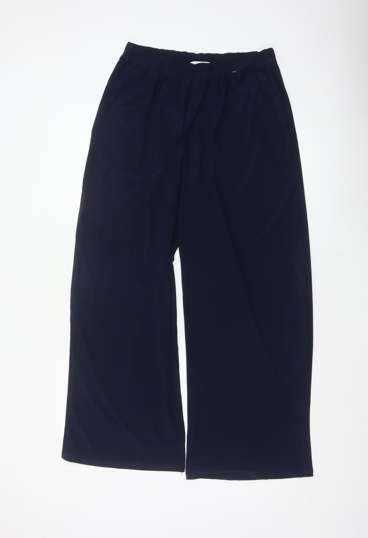 Marks and Spencer Women’s Navy Wide-Leg Trousers Size 16 Long