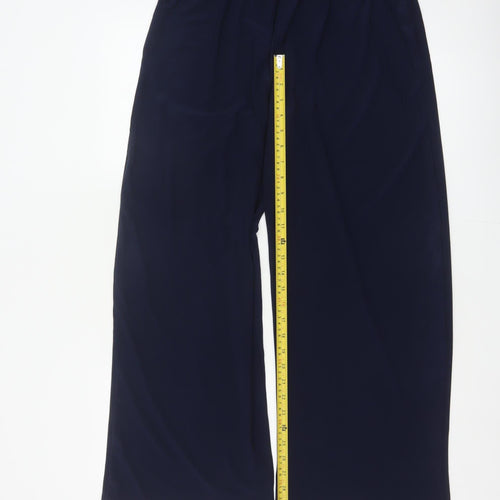 Marks and Spencer Women’s Navy Wide-Leg Trousers Size 16 Long
