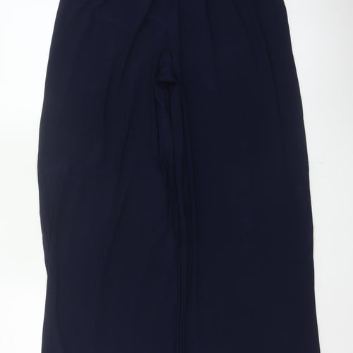 Marks and Spencer Women’s Navy Wide-Leg Trousers Size 16 Long
