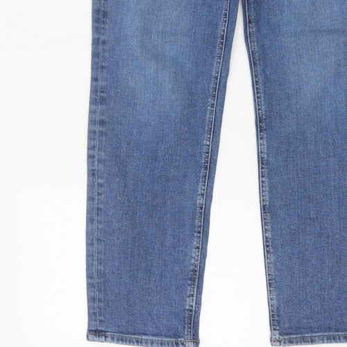 Per Una Women’s Blue UK 12 Short Mid Rise Tapered Stretch Jeans