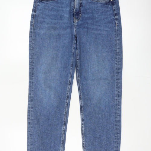 Per Una Women’s Blue UK 12 Short Mid Rise Tapered Stretch Jeans