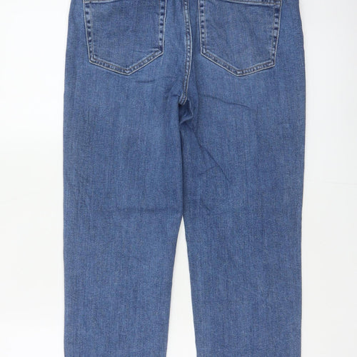 Per Una Women’s Blue UK 12 Short Mid Rise Tapered Stretch Jeans