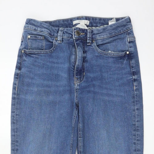 Per Una Women’s Blue UK 12 Short Mid Rise Tapered Stretch Jeans