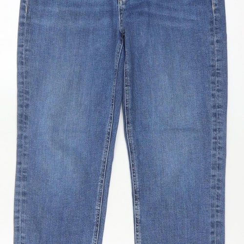 Per Una Women’s Blue UK 12 Short Mid Rise Tapered Stretch Jeans