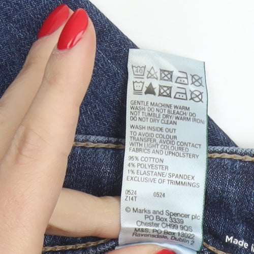 Marks and Spencer Women’s Blue UK 12 Long Bootcut Stretch Jeans