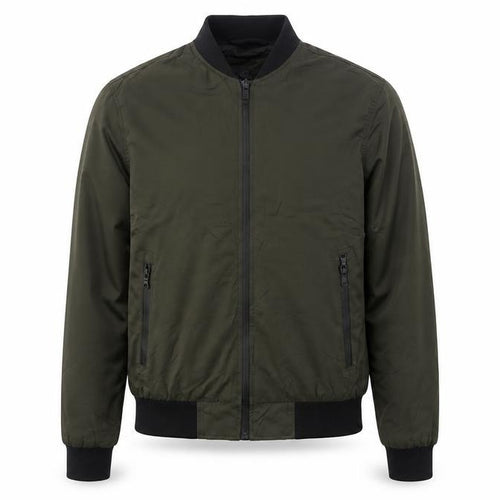 Marks and Spencer Men Green M Bomber Jacket Full Zip Lined