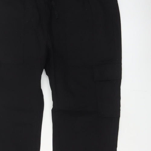 Marks & Spencer Men Black XL Cotton Stretch Cargo Jogger Trousers